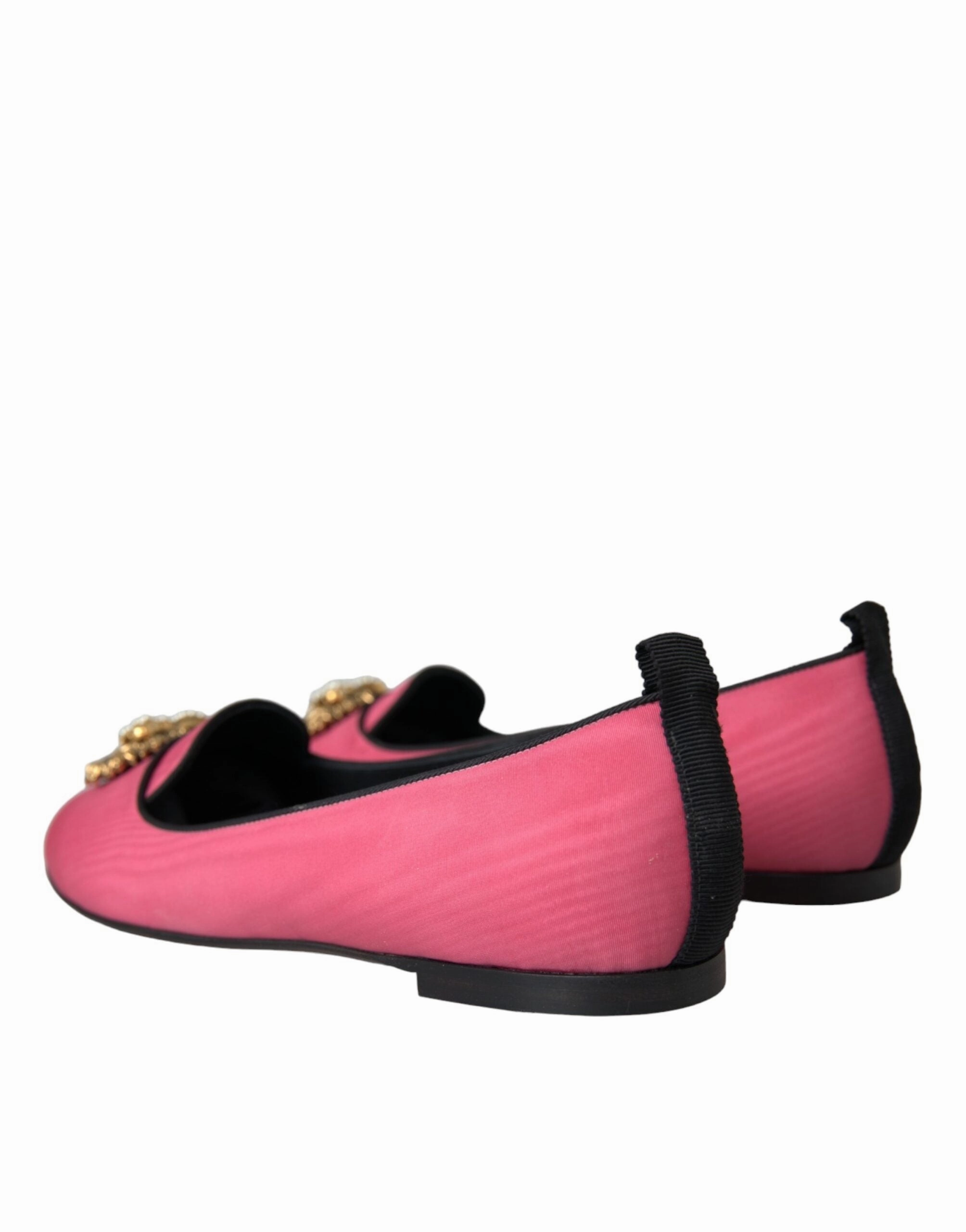 Best Mtb Shoe Dolce & Gabbana Pink Velvet Slip On Loafers Flats Shoes