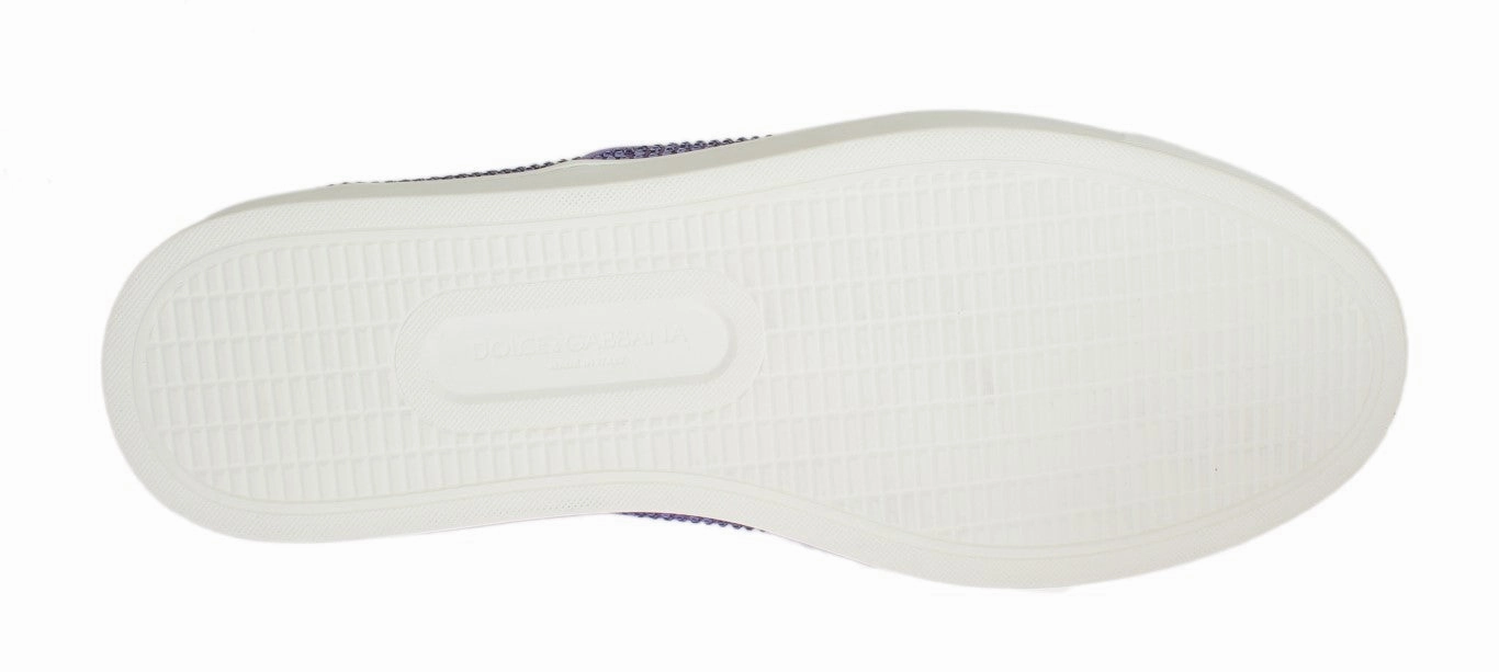 Sport Sneakers Dolce & Gabbana Purple Strass Canvas Logo Sneakers