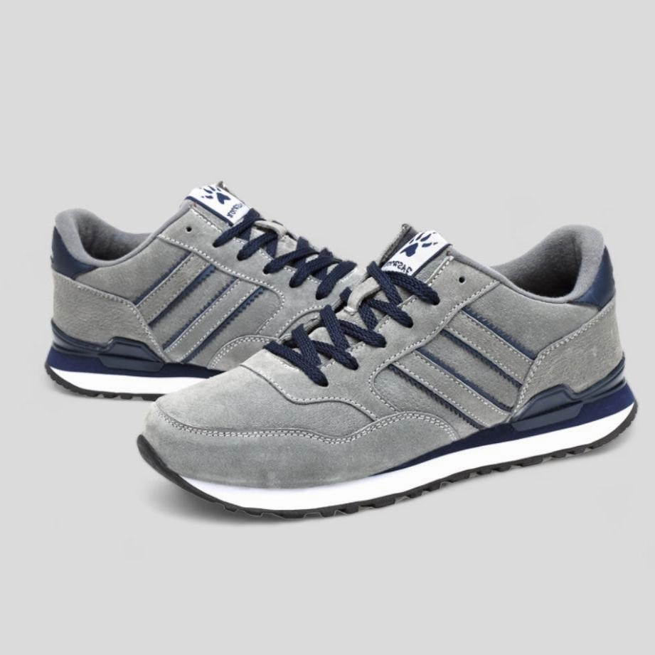 Trail-running Shoe Soofeet Men Orthopedic Breathable Leather Running Shoes Light Athletic Casual Trail Sneakers