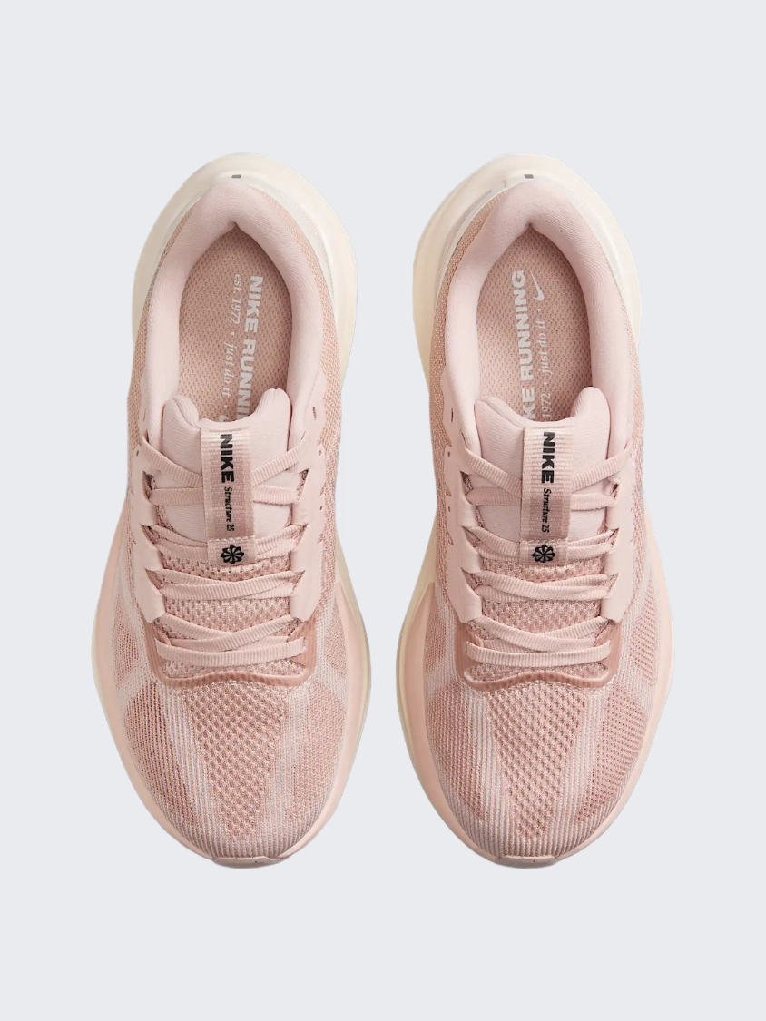 Nike Air Zoom Structure 25 Women Running Shoes Pink Oxford/Ivory Asics Gel Venture 9 Shoes