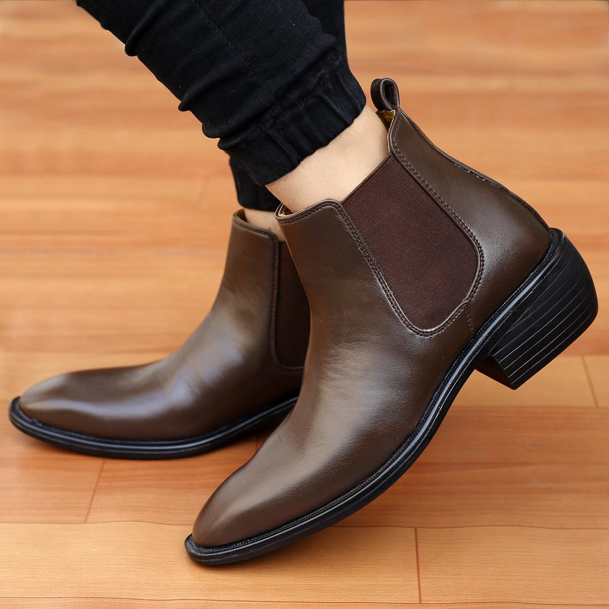 Amazon Knee High Boots Bxxy's Hidden Height Vegan Leather Ultra Stylish Comfortable Slip-on Chelsea Boots for Men