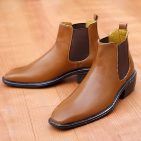 Bxxy's Hidden Height Vegan Leather Ultra Stylish Comfortable Slip-on Chelsea Boots for Men Ariat Spitfire Boots