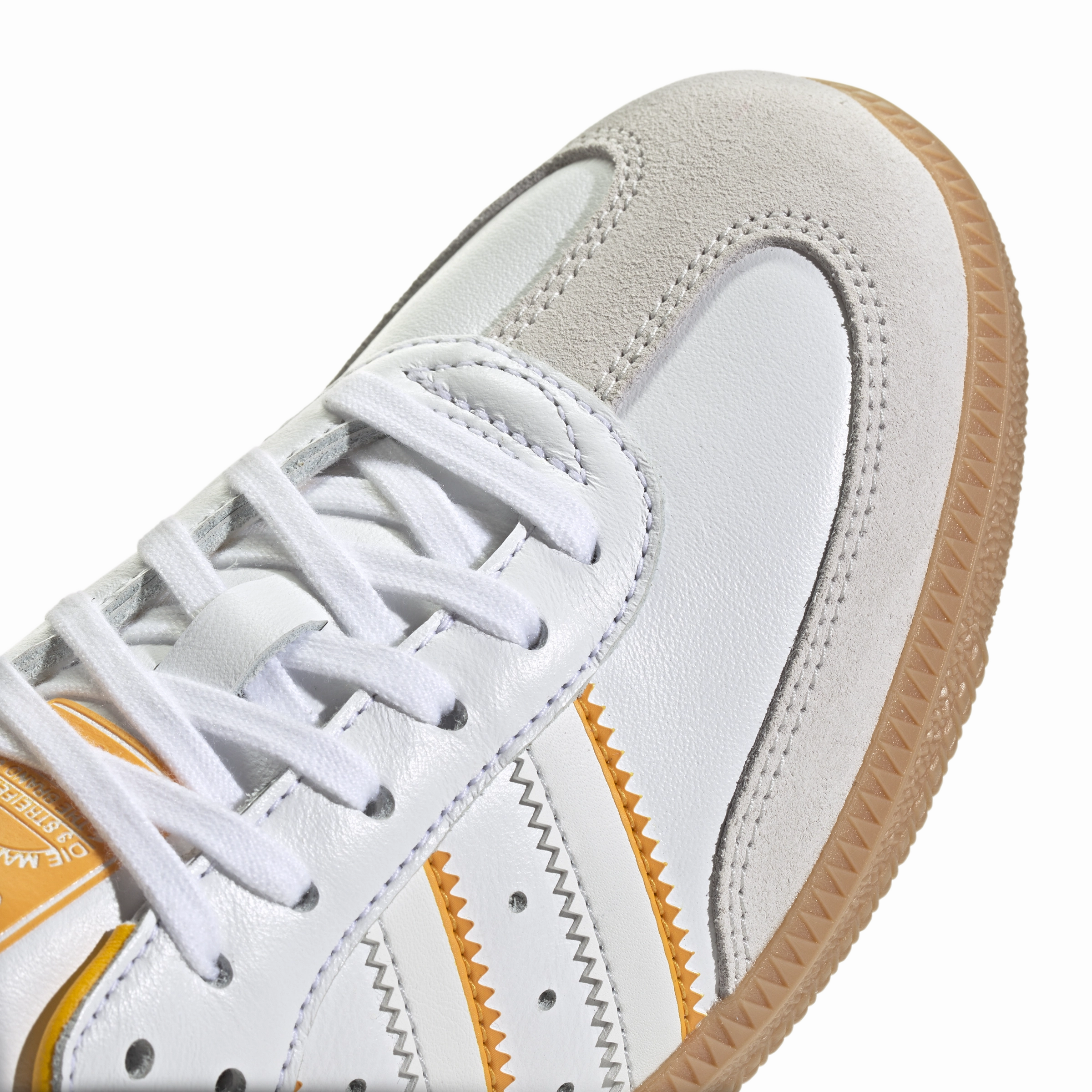 Kids Samba OG 'Crystal White Crew Yellow' Baseball Adidas Turf Shoes