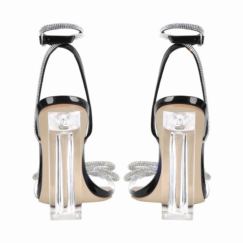 Lucite Clear Ankle Strap Sandals Sandals Online
