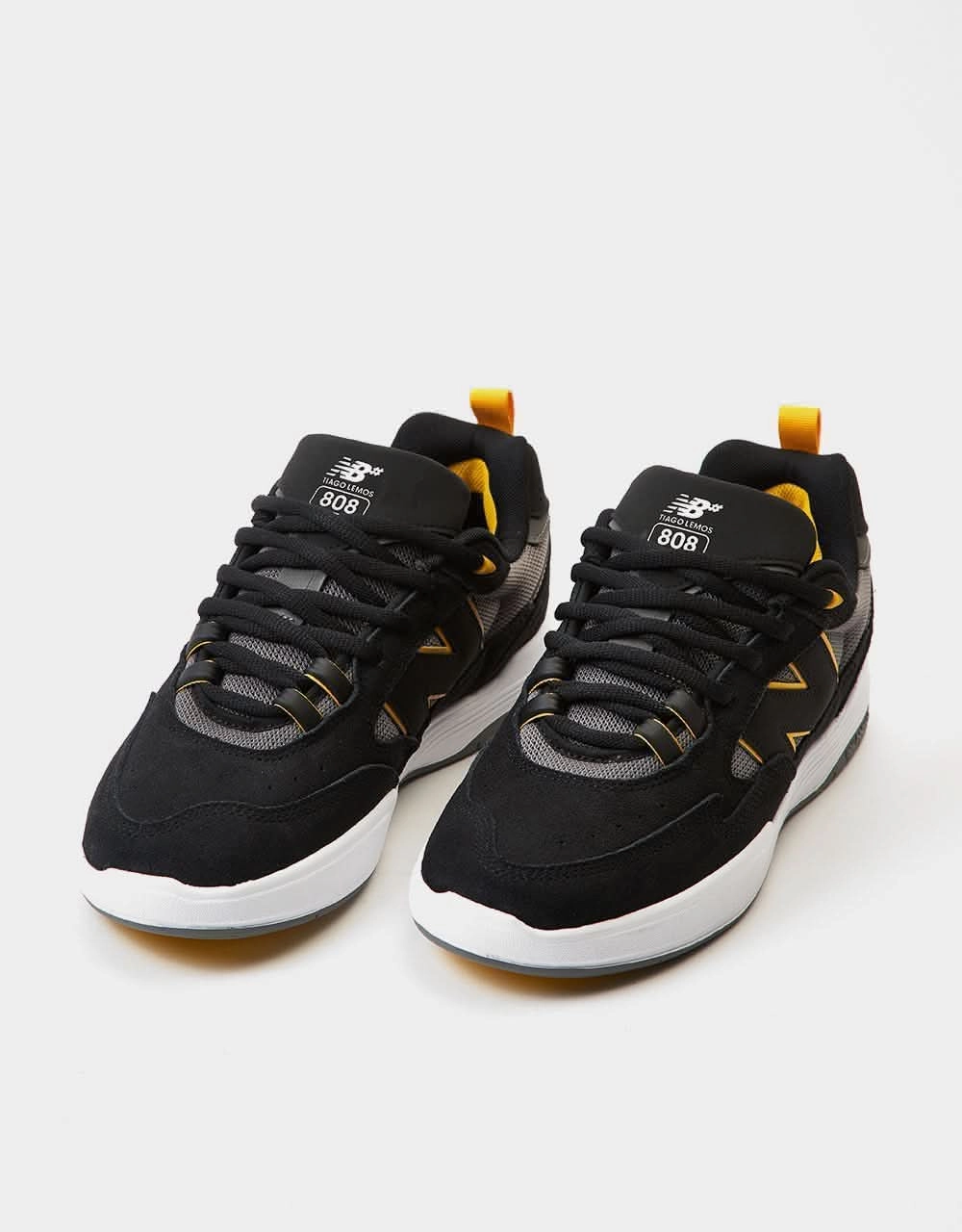 New Balance 327 Casablanca New Balance Numeric Tiago Lemos 808 Skate Shoes - Black/Yellow