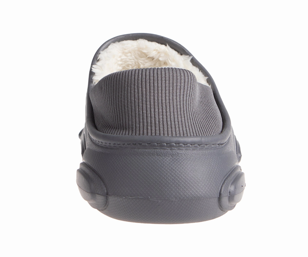 Clogs Def FOAMWALK Men's Soft and Comfortable EVA Clog with Faux Fur Lining and Fabric Heel - Furry Clogs for Men