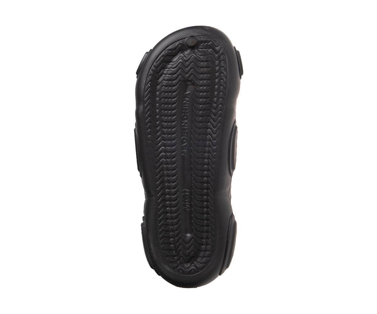 Sand Clogs FOAMWALK Men's Soft and Comfortable EVA Clog with Faux Fur Lining and Fabric Heel - Furry Clogs for Men