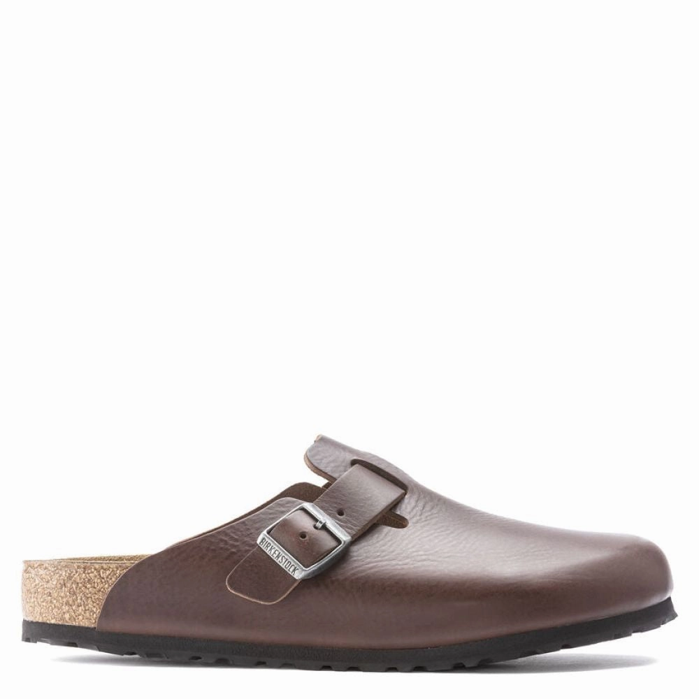 Birkenstock Men's Boston Grip Leather in Vintage Wood Roast Norway Clogs