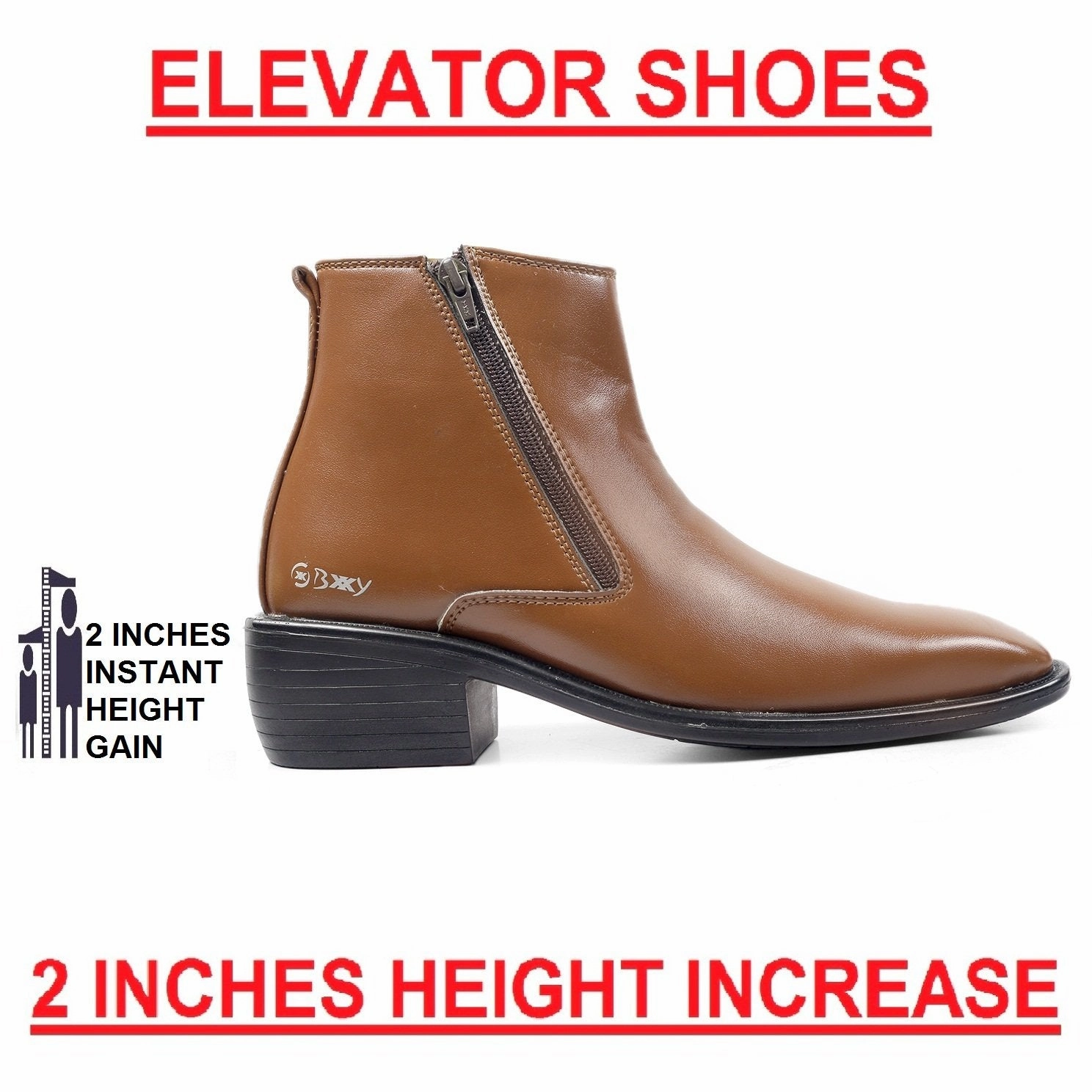 Men's Height Increasing Formal Wear Zipper Boots Viberg Boots