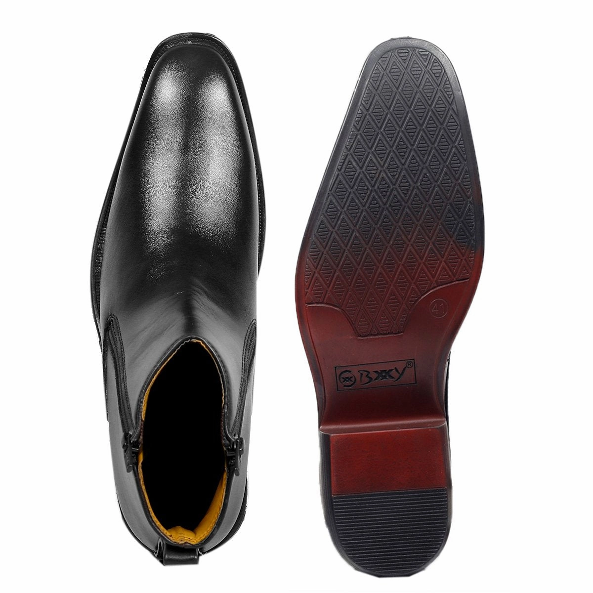 Men's Height Increasing Formal Wear Zipper Boots Parts Of Boots