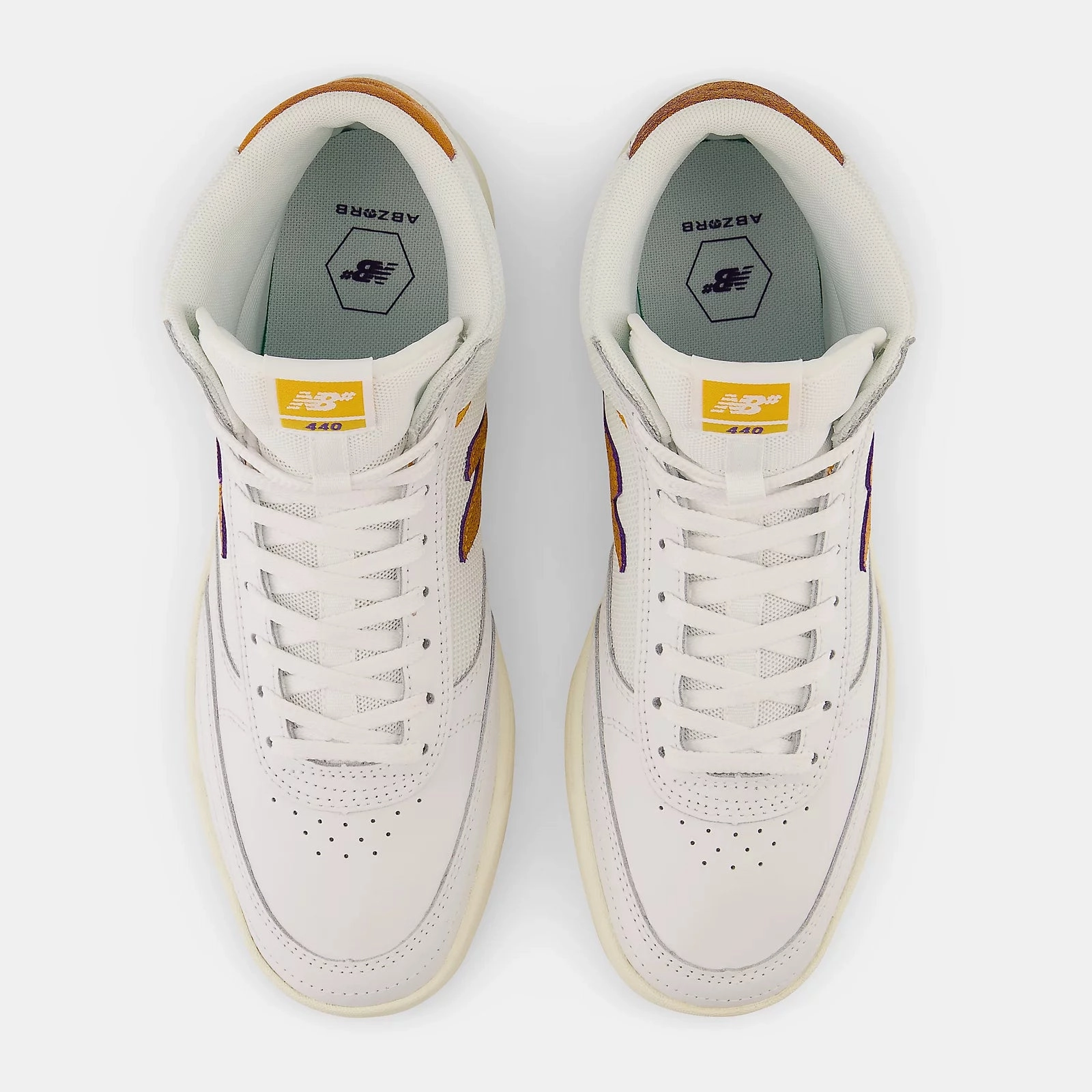 New Balance 827 New Balance Numeric 440 High Skateboard Shoes - White/Yellow