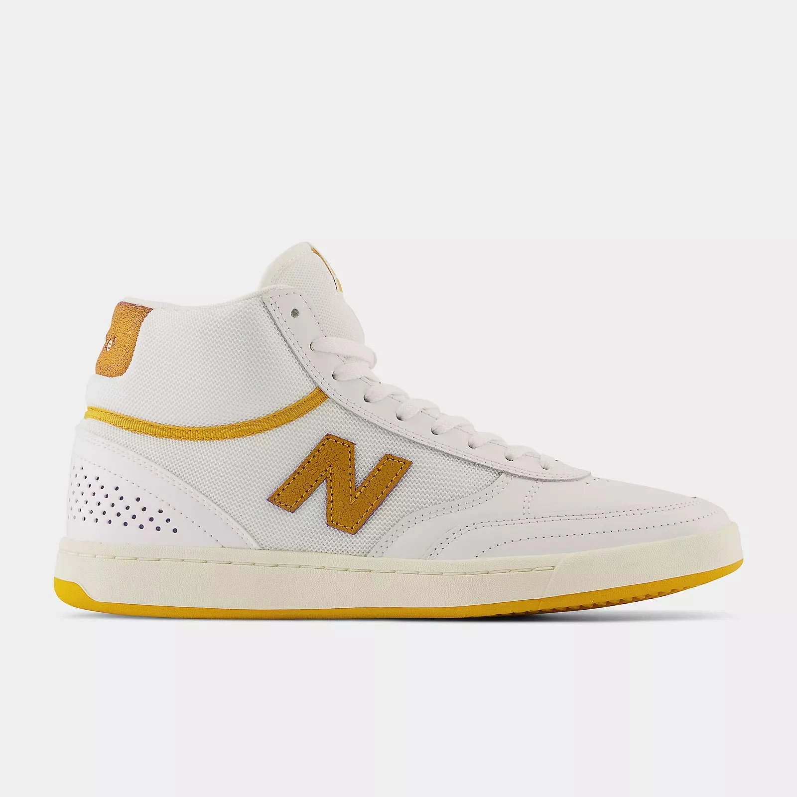 New Balance Numeric 440 High Skateboard Shoes - White/Yellow Pink Metallic New Balance