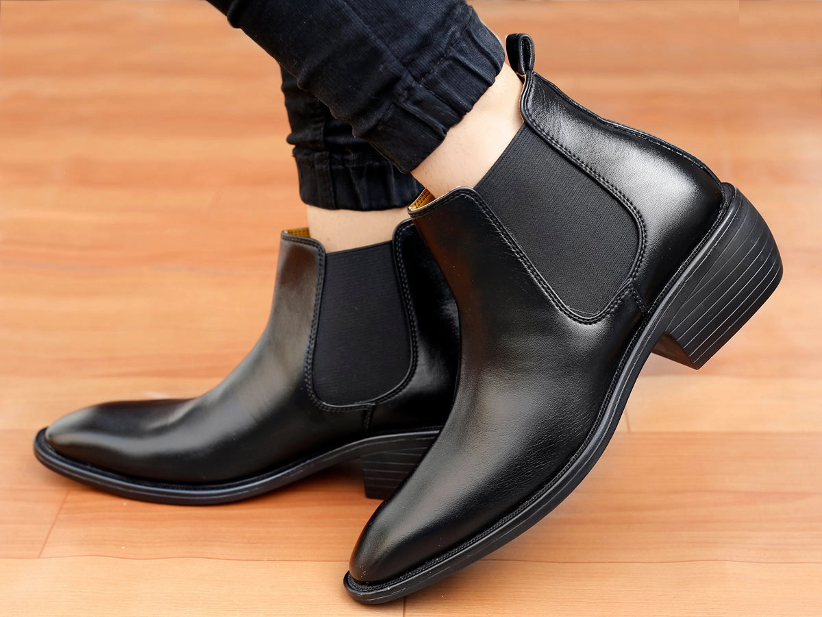 Guardian Boots Bxxy's 2 Inch Hidden Height Increasing Faux Leather Chelsea Boots for Men
