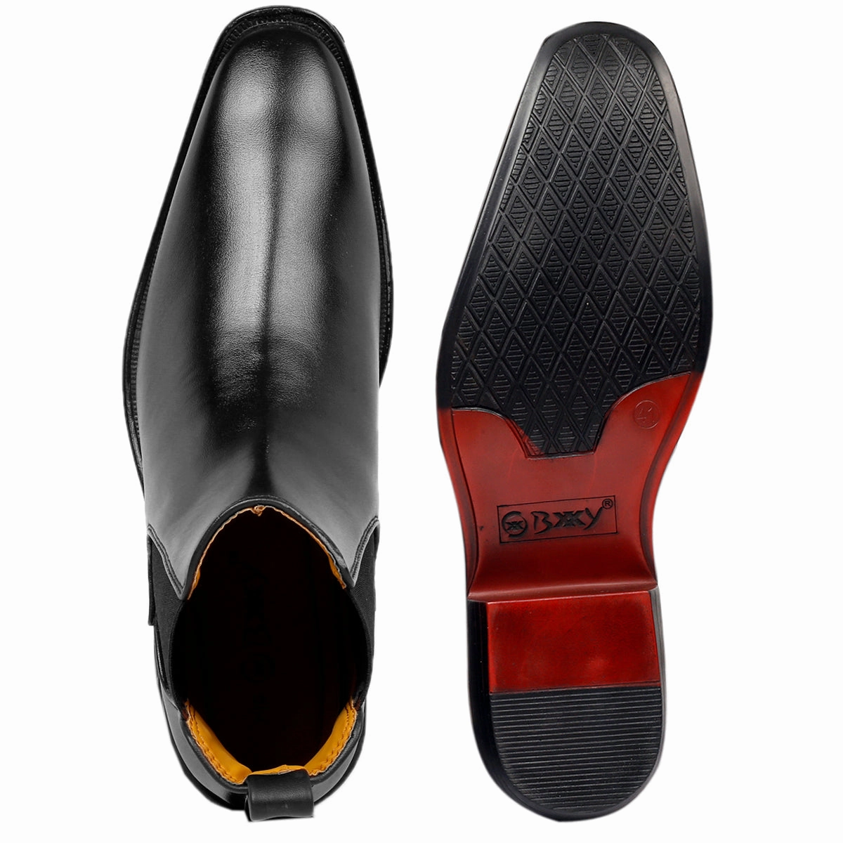 Leather For Cowboy Boots Bxxy's 2 Inch Hidden Height Increasing Faux Leather Chelsea Boots for Men