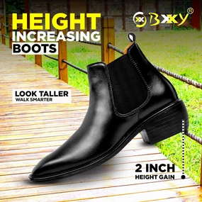Ariat Composite Toe Boots Bxxy's 2 Inch Hidden Height Increasing Faux Leather Chelsea Boots for Men
