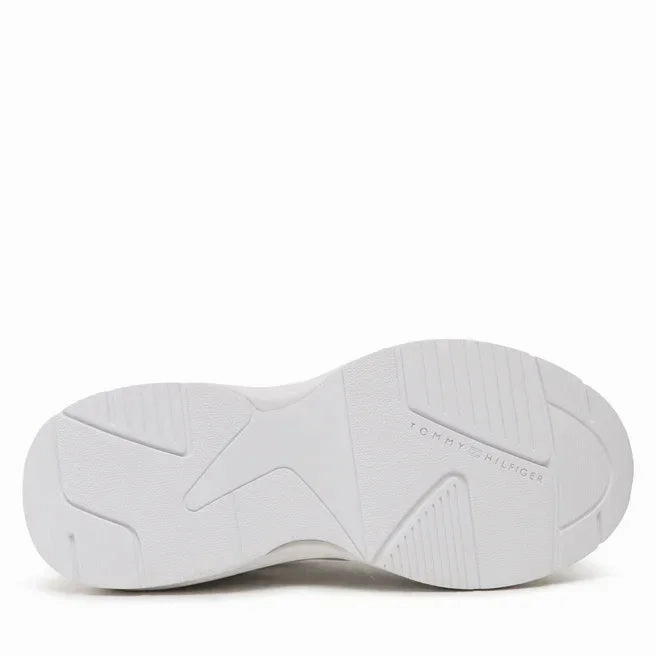 Dresses With Sneakers Tommy Hilfiger Sporty Th Runner Sneakers Women FW0FW06952-WHT