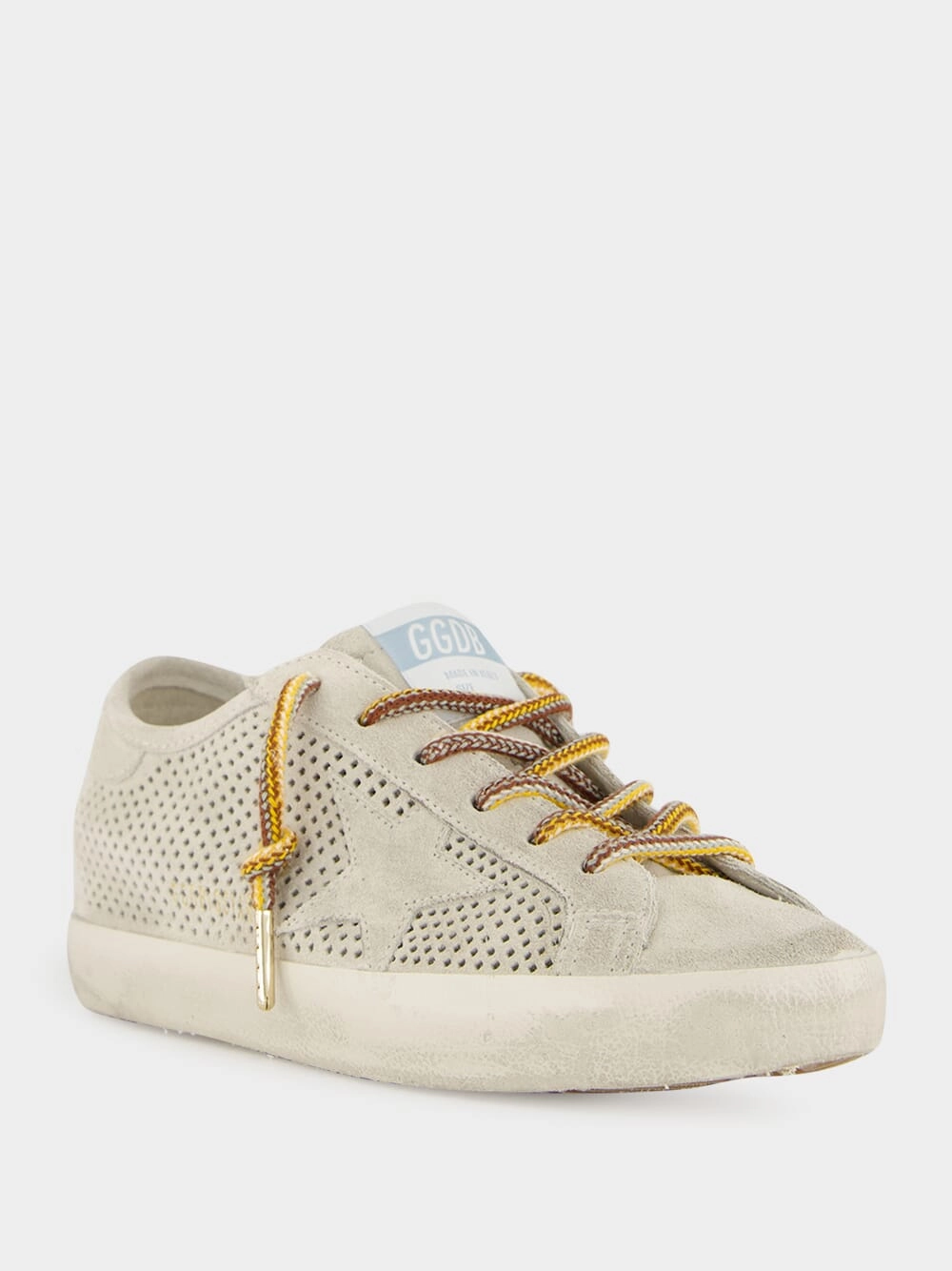 Super-Star Perforated Suede Sneakers in Grey Veja Dekkan Sneakers