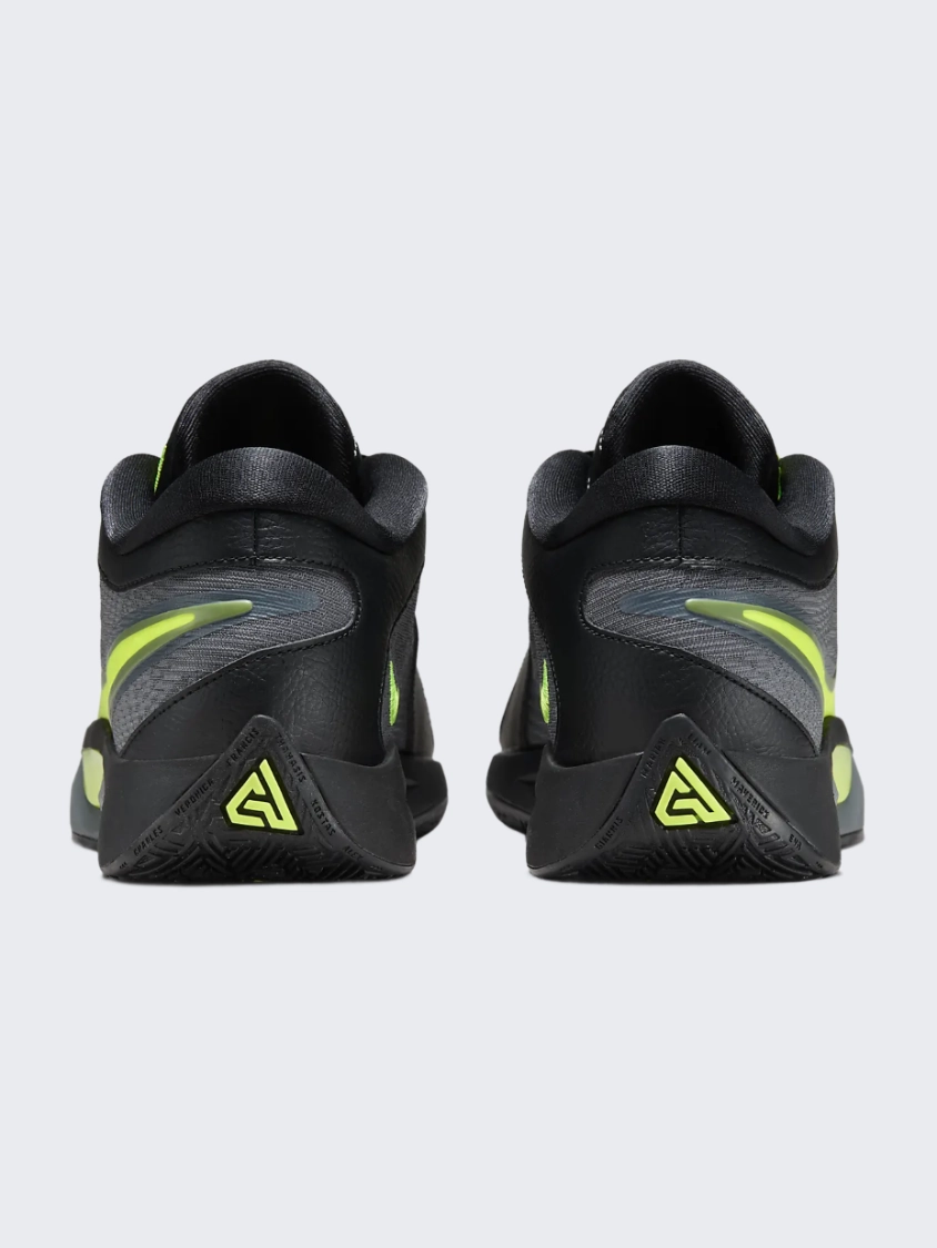 Asics High Arch Support Shoes Nike Zoom Freak 6 Men Basketball Shoes Black/Volt/Grey