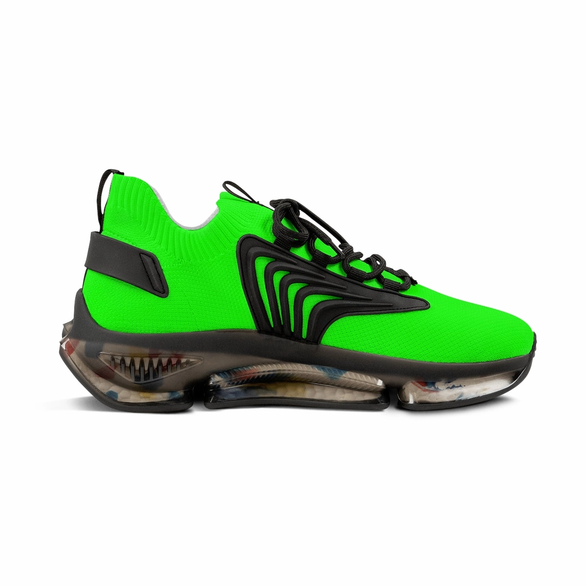 Boots Emo Bright Green Color Men's Shoes, Best Green Color Premium Comfy Men's Mesh Sports Sneakers Shoes Footwear
