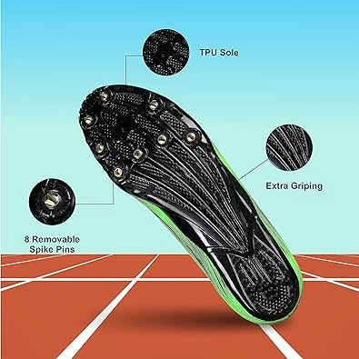 Initiator Running Shoes Race Running Spikes Running Shoes For Men (Green)