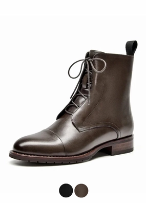 USS Shoes Charlie Women's Leather Lace-Up Boots Knee High Boots Fashion