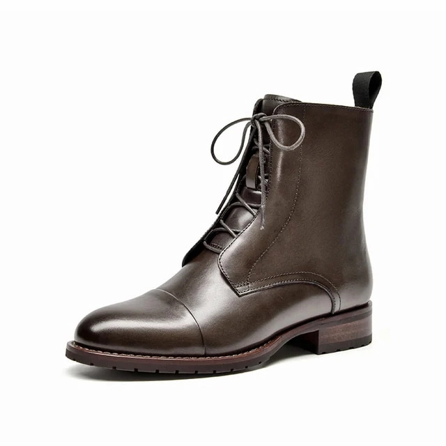 USS Shoes Charlie Women's Leather Lace-Up Boots Short Ladies Boots