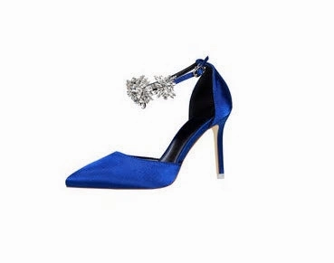 Elegant Rhinestone High Heels Women Pumps Silk Pointed Toe Shoes Casual Dress Shoes Johnston And Murphy