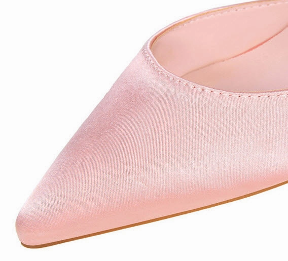 Elegant Rhinestone High Heels Women Pumps Silk Pointed Toe Shoes Casual Dress Shoes With Plantar Fasciitis