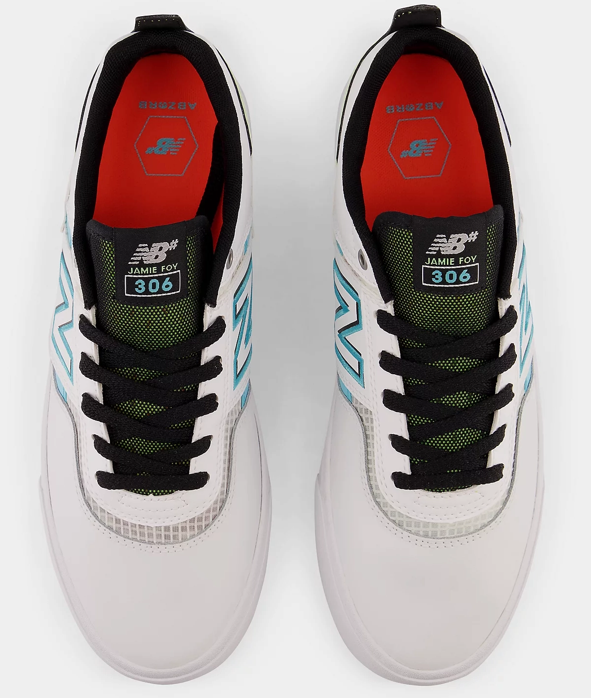 New Balance - Numeric Jamie Foy 306 Shoes | White Aqua New Balance Silver And Pink