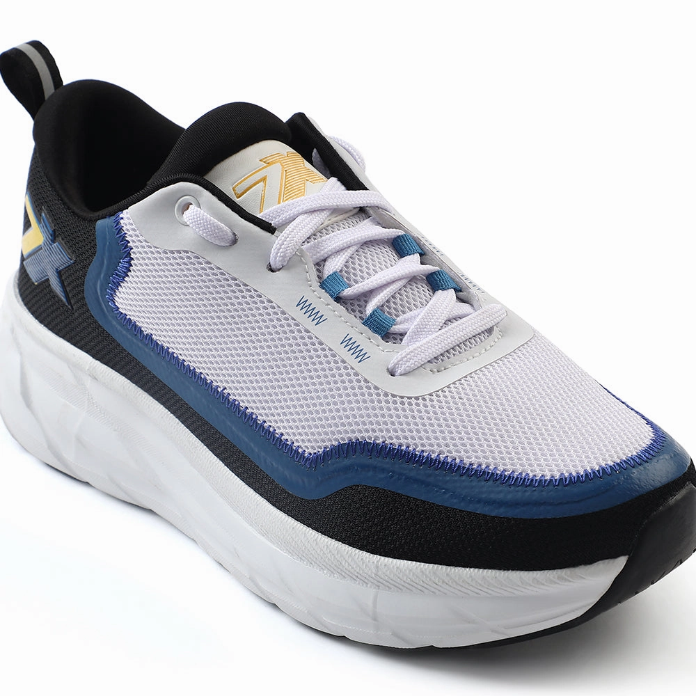 Hiking Shoes Vs Running Shoes Leap7x White Sports Lacing Running Shoes For Men ROBUST-3E By Liberty