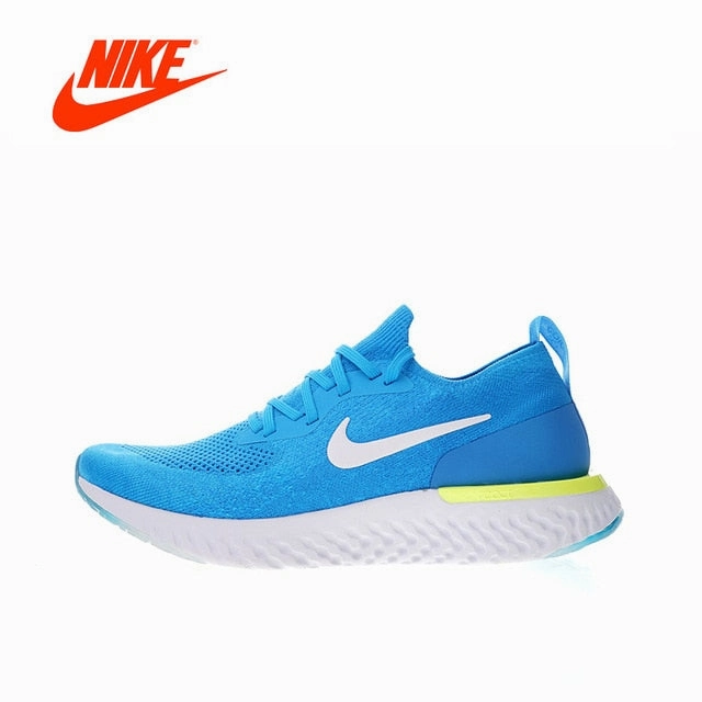 Original New Arrival Authentic NIKE Epic React Flyknit Mens Running Shoes Sneakers Sport Outdoor Gym Shoes 2018 WinterSneakers Asics Gt 2000 Walking Shoe