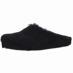 Marni Mens Fussbett Sabot Mules  Calf Hair Clogs Zero Drop Clogs