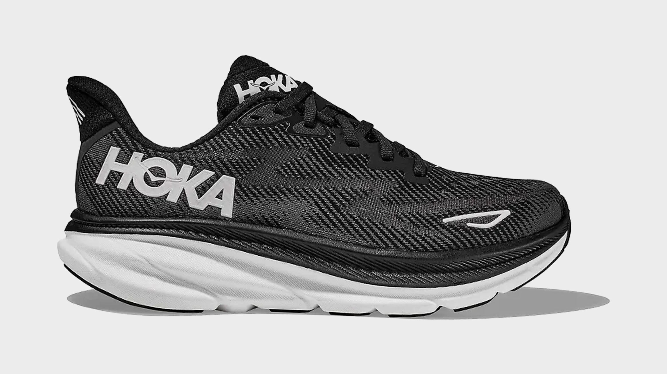 Clifton 9 Mens Running Shoes (Black/White) Doctors