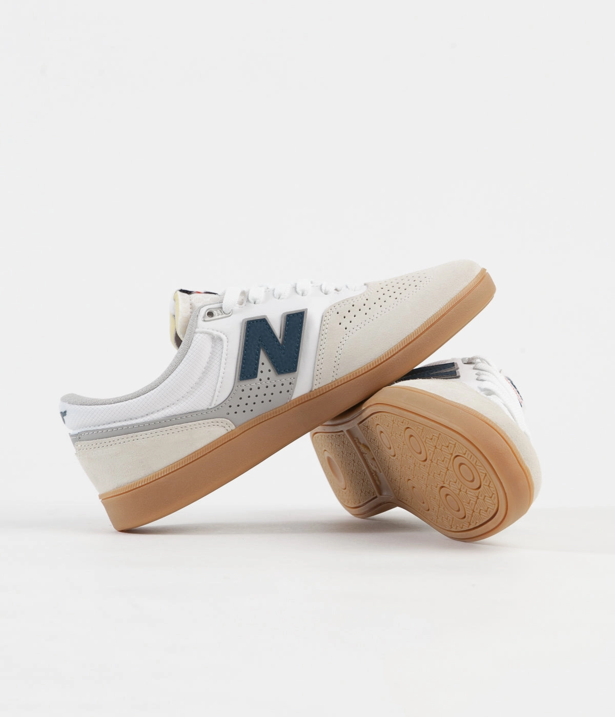 New Balance Numeric 508 Brandon Westgate Shoes - White / Gum Grey And Red New Balance 574