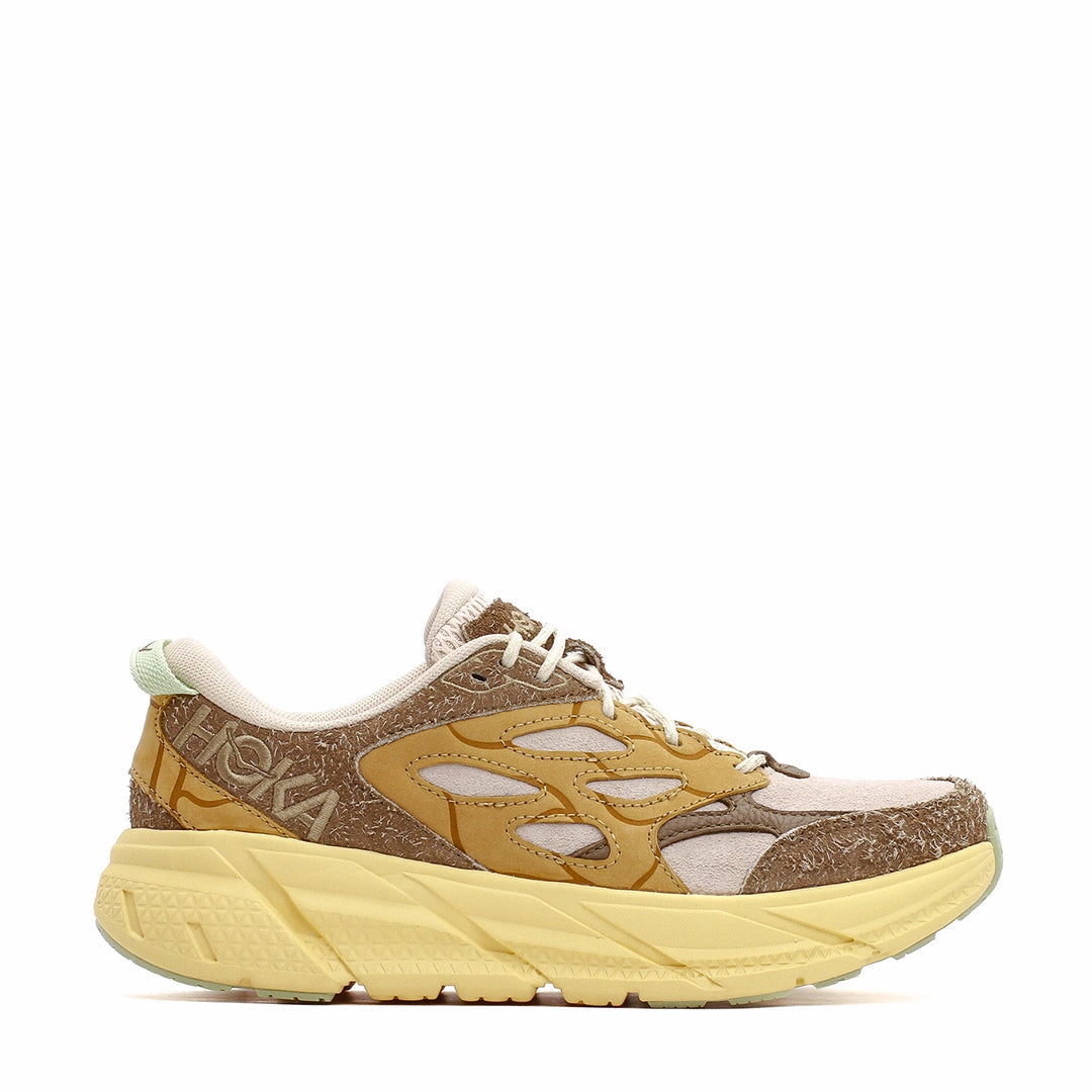 Hoka One One Men Clifton L Suede TP Oat Milk Pollen 1150910-OLL Best Shoes For Weight Training