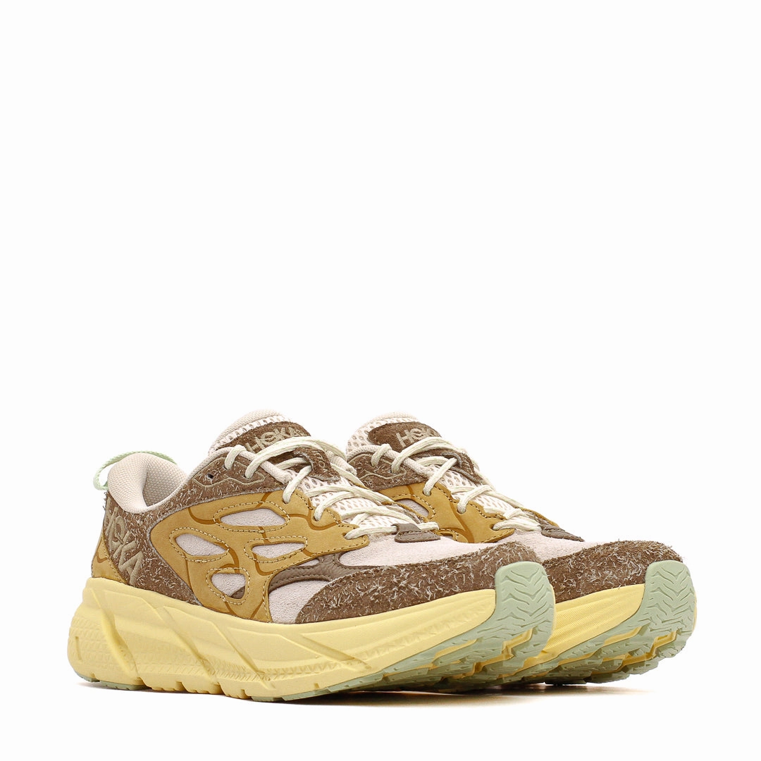 Hoka One One Men Clifton L Suede TP Oat Milk Pollen 1150910-OLL Best Place To Buy