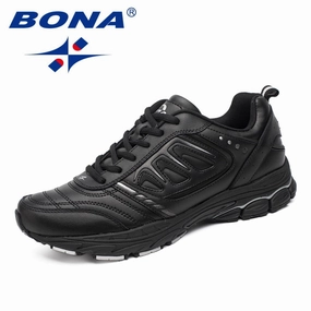 BONA New Style Men Running Shoes Ourdoor Jogging Trekking Sneakers Lace Up Athletic Shoes Comfortable Light Soft Free Shipping Pathos For Running Shoes