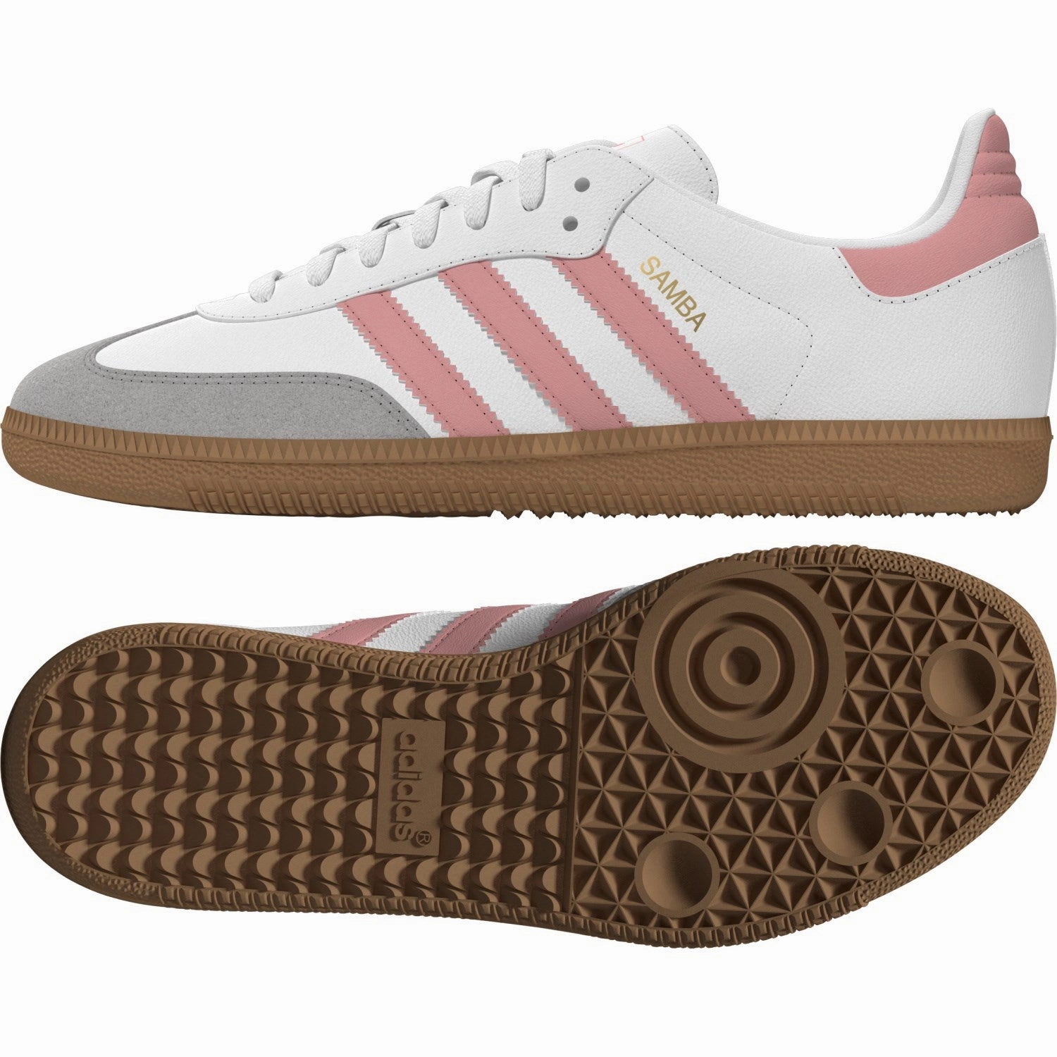 adidas Originals Ftwr White/Semi Pink Spark/Gum 3 Samba Og J Sneakers Adidas Business Shoes
