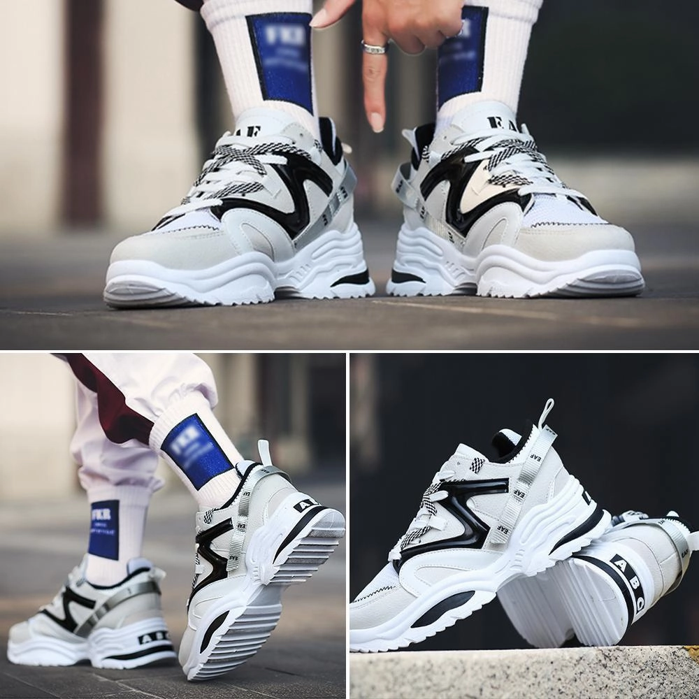 Best Weight Training Sneakers Fashion Chunky Sneakers Platform Lace Up Dad Shoes for Walking