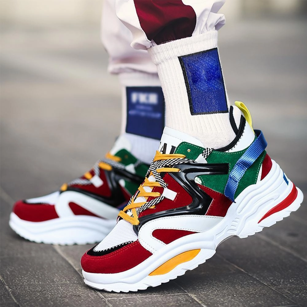 Fashion Chunky Sneakers Platform Lace Up Dad Shoes for Walking Classic Sneakers