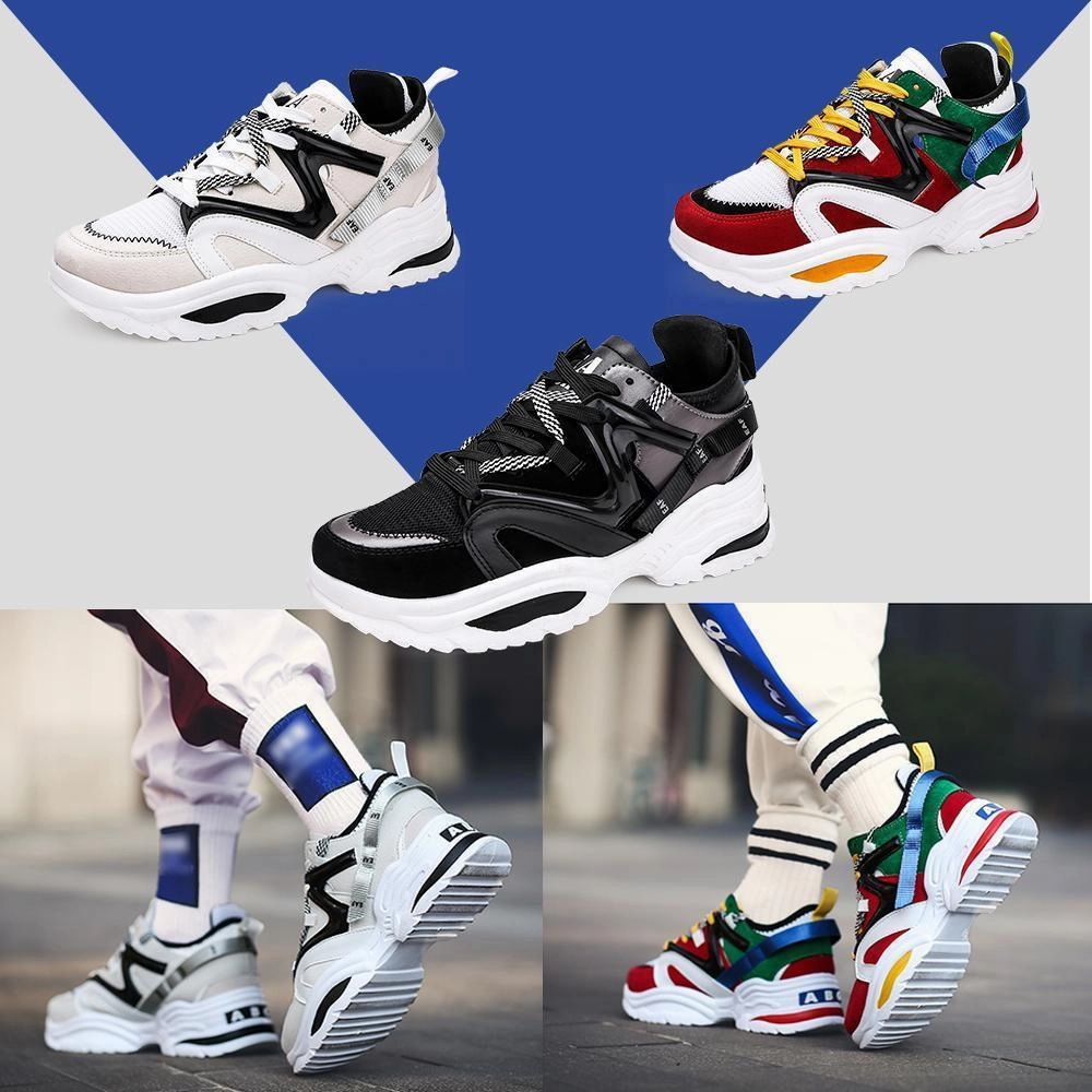 In Sneakers Fashion Chunky Sneakers Platform Lace Up Dad Shoes for Walking