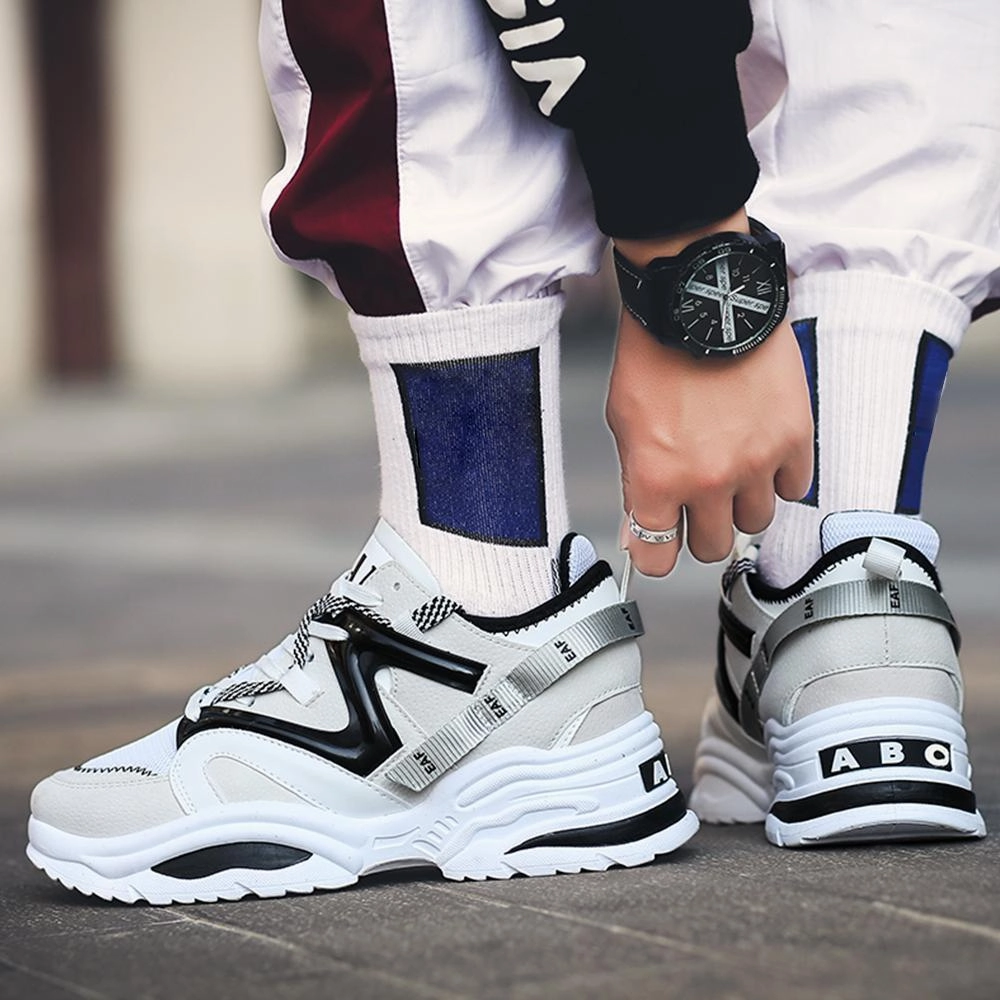 Moschino Sneakers Fashion Chunky Sneakers Platform Lace Up Dad Shoes for Walking