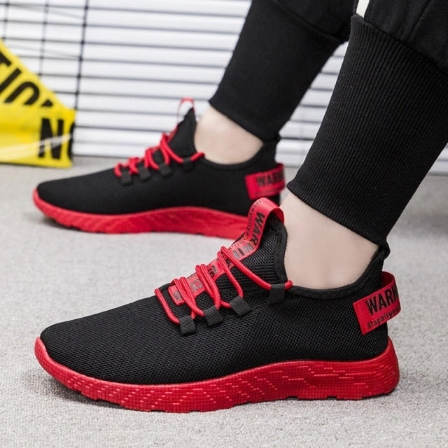 Fashion Men Sneakers Mesh Casual Shoes Lac-up Mens Shoes Lightweight Vulcanize Shoes Walking Sneakers Zapatillas Hombre Mid Ankle Casual Shoes