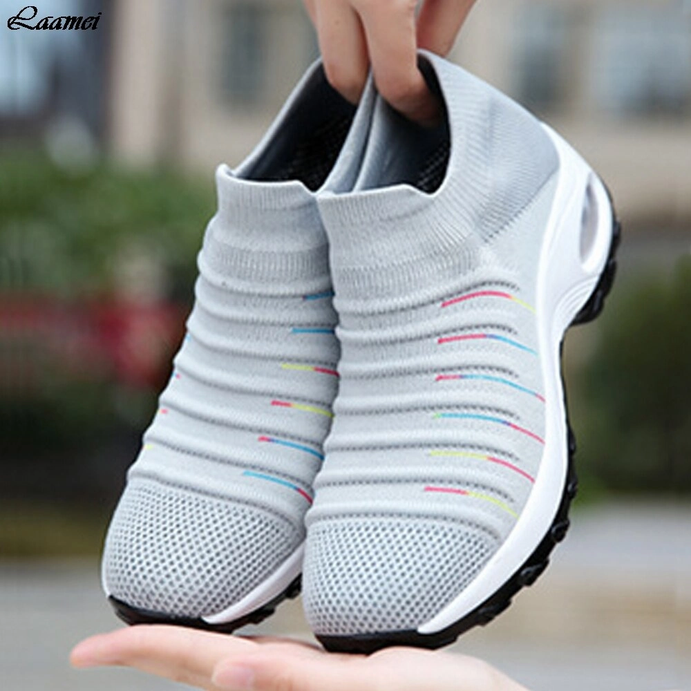Fashion Mesh Sneakers For Women Lightweight Running Shoes Flat Shoes With Tassels