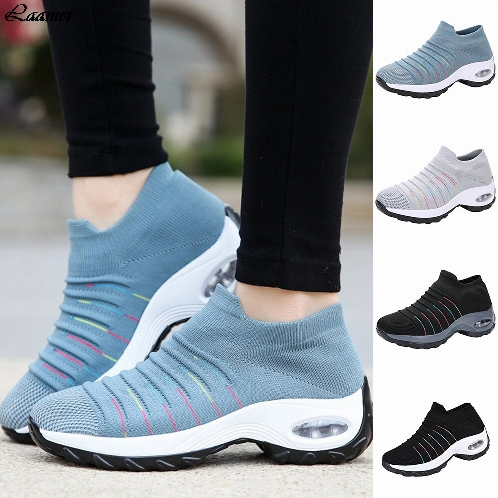 Good Shoes For Flat Wide Feet Fashion Mesh Sneakers For Women Lightweight Running Shoes