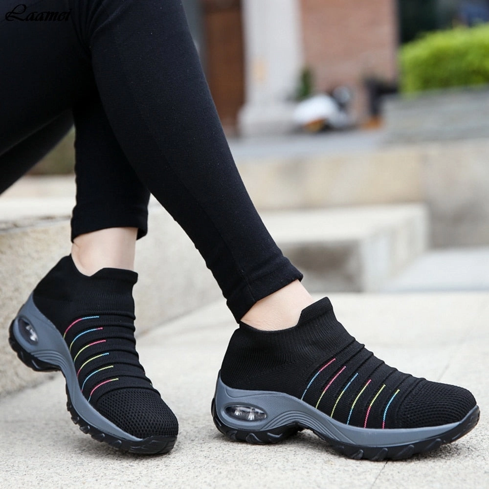Cute Shoes Flat Fashion Mesh Sneakers For Women Lightweight Running Shoes