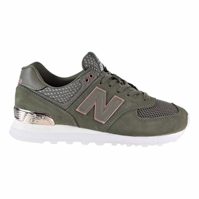 New Balance Tennis Shoes Black New Balance 574 All Day Rose Womens's Shoes Olive