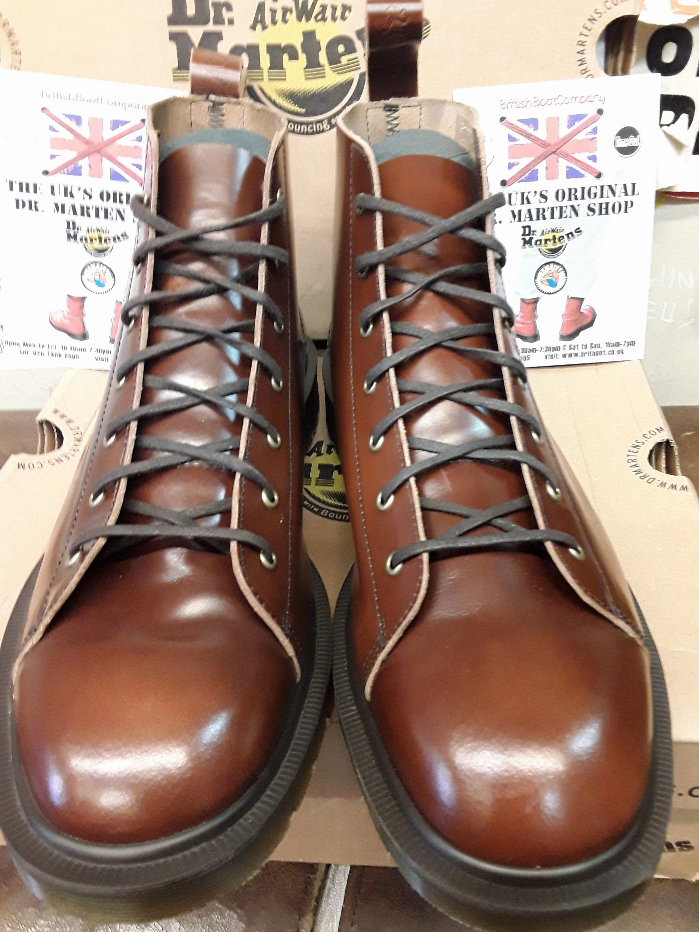 Dress With Boots Outfits Dr Martens Les Monkey Boots, Size UK12, Made in England, Brown Polished Leather, 7 hole Boots