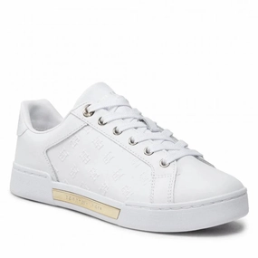 Tommy Hilfiger Embossed Monogram Sneakers - WHTGLD Sneakers From The 90's