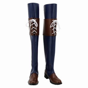 FF Jill Warrick Women Blue Cosplay Shoes Boots Halloween Costumes Accessory Custom Made Holographic Boots